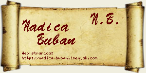 Nadica Buban vizit kartica